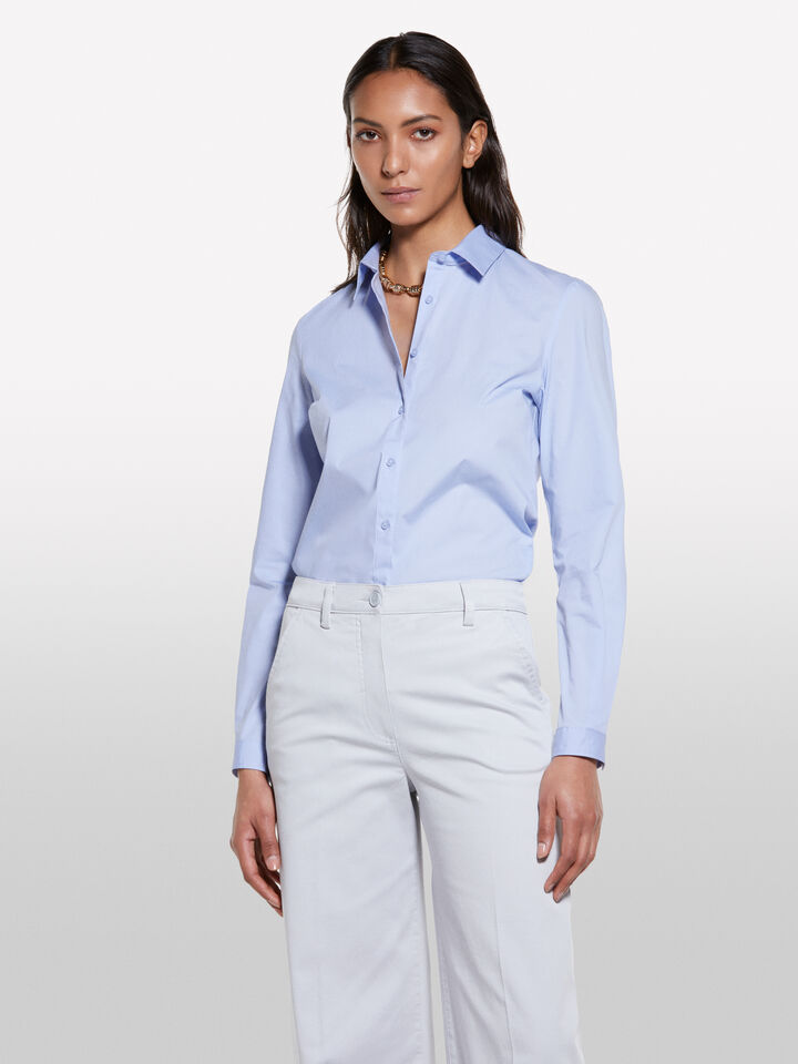 Light blue slim fit shirt - null - Light Blue | Sisley image number 4